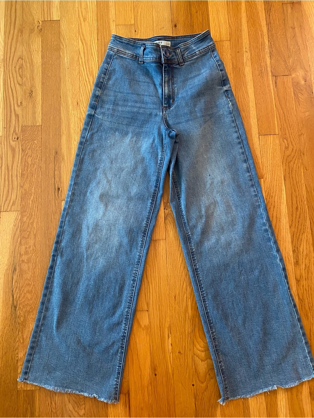 OAT New York Wide Leg Jeans in Blue Waist 0/25